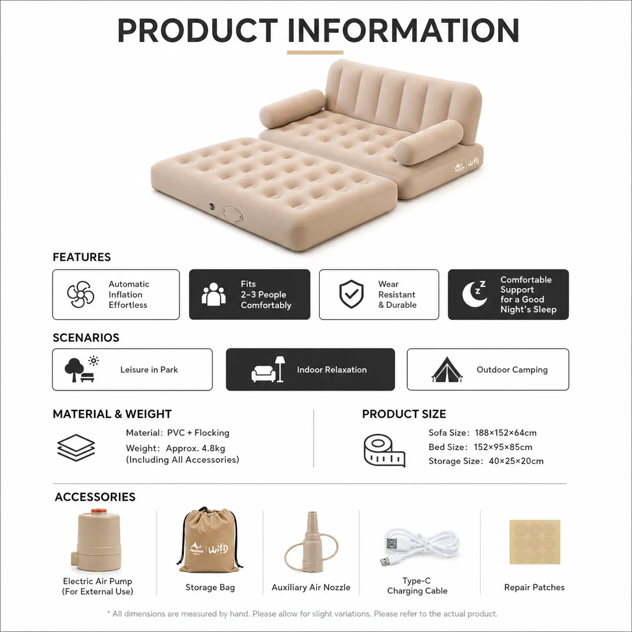 “Self-Inflating Outdoor Inflatable Sofa” - Image 11